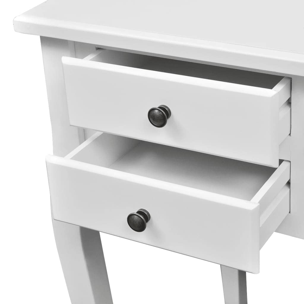 vidaXL Scrivania in Stile Francese Legno con Gambe Curve e 5 Cassetti