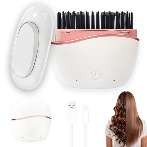 Mini plancha de pelo inalámbrica recargable blanca miniatura 1