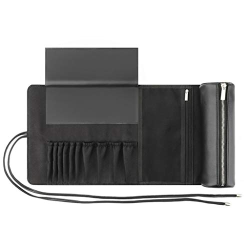 Preisvergleich Produktbild BUIDI Multifunktionale Bürste Rolltasche Kosmetiktasche Make-up-Tasche Reiseveranstalter Brieftaschen, Kartenhalter, Aktentaschen, Rucksäcke Schwarz