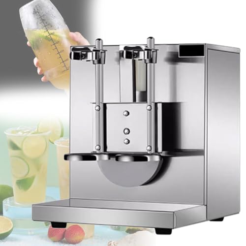 DPLWJPP Double Head Automatic Milk Tea Shaker Machine,120 W Automatic Double Frame Milk Tea And Cocktail Shaker,For Espresso,Latte,Amercino,Juice