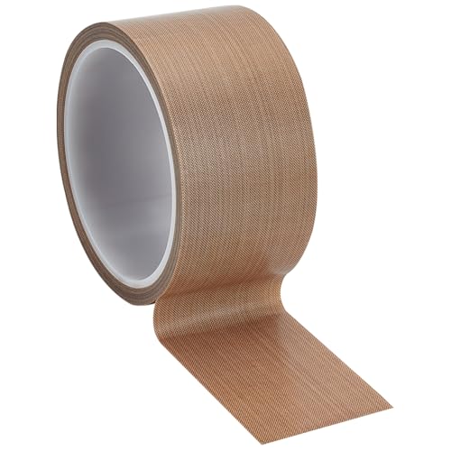 BENECREAT 1 Rolls 10m x 50mm PTFE Adhesive Tape, PTFE Coated Fabric Tape High Temperature PTFE Tape for Vacuum Sealer Machine, Wood, Furniture, 0.18mm Thick