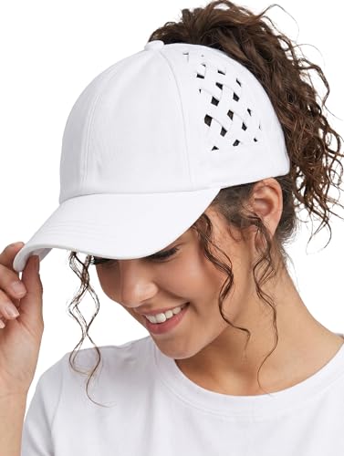 Image of Funky Junque Womens Baseball Cap Dad Hat Ponytail Messy Bun Trucker Ponycap