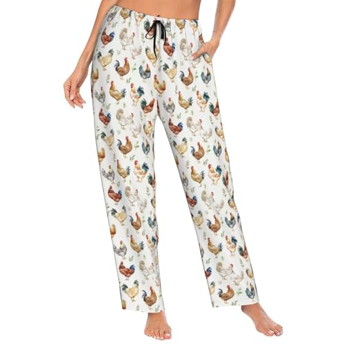 Women Comfy Pajama Pants Stretch Sleepwear Lounge Pants With Pockets & Drawstring