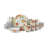 Fitz & Floyd Garden Delight 32 Piece Floral Dinnerware Set, Service for 8, Multicolored