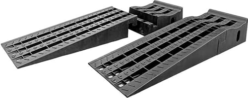 唯一無二の存在感!分割式ワーキングカースロープ 乗せるだけで約160mmリフトアップ 長さ1300mm 幅380mm 傾斜10° ローダウン車対応 滑り止めパッド付 メンテナンス 整備用 ジャッキ補助 オイル交換 下回り整備 2個セット TS295DT