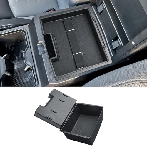Image of CDEFG for 2024 2025 2026 Toyota Tacoma Center Console Organizer Compatible with Toyota 2024 2025 2026 Tacoma Accessories Middle Console Tray Armrest Storage Box Double Drawers