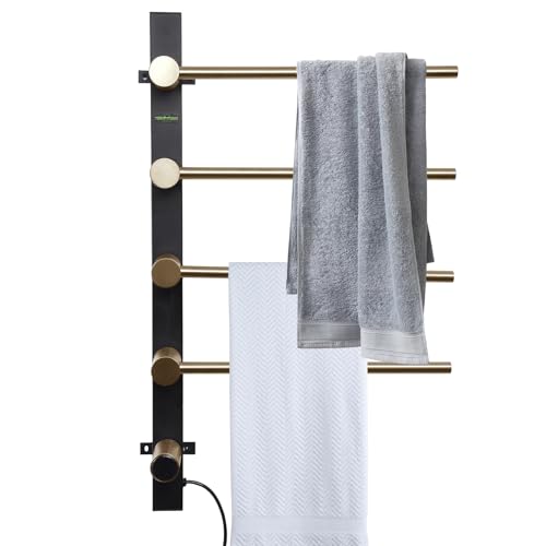 Heated Towel Warmer | Wall Mounted Heated Towel Rail,Adjustable Temperature Towel Warmer with Display, Timer for Home, Gym, Apartment