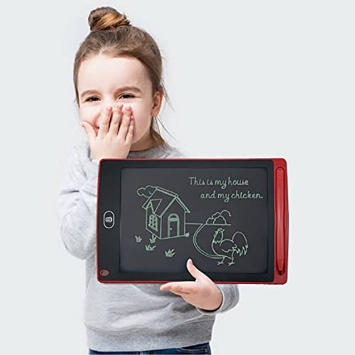 Image of SYGA LCD Writing Pad, 8.5 inch Kids Doodle & Scribble Boards Erasable Writing Tablet for Kids, Red
