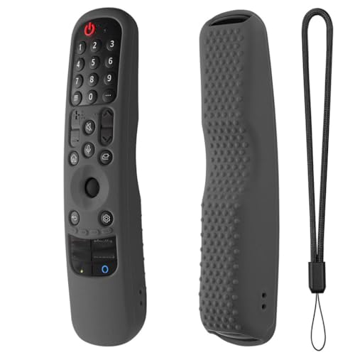 Funda protectora de silicona para LG Smart TV con mando a distancia para LG MR21GA MR22GA MR23GA AKB76036504 AKB76039901 (gris oscuro)