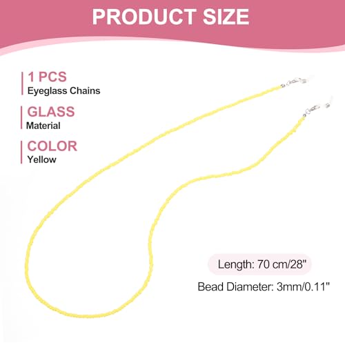 Image of uxcell Eyeglass Chains for Women, Eyeglass Holder Bead Chains Adjustable Sunglasses Lanyards Holder Chains for Glass