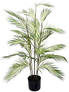 Artificial Premium Palm Tree in Black Plastic Pot 4ft/120cm