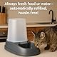 Automatischer Futter- und Wasserspender für Hunde und Katze - 2,5L - Futterautomat Katze - Futterspender Katze - Wasserspender Katzen Hunde - Flamingo Raja grau