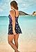 Swimsuits For All Swim 365 Women's Plus Size Princess-Seam Swim Dress - 22, Blue Bias Animal
