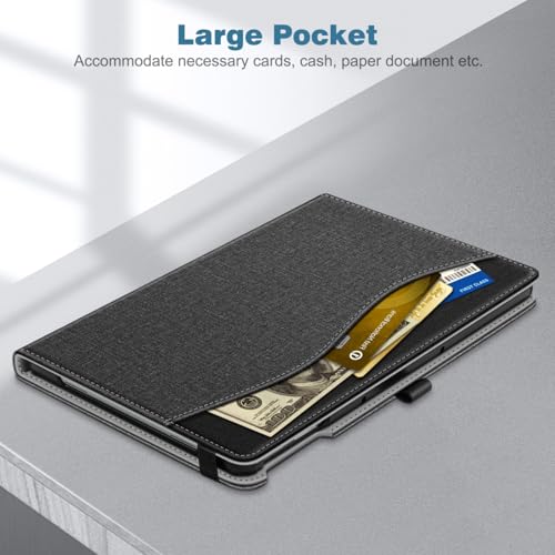 FINTIE Case Compatible with Google Pixel Tablet 11 Inch 2023 - [Multi-Angle] Viewing Protective Cover with Pocket & Pencil Holder, Support Charging Speaker Dock, Grey