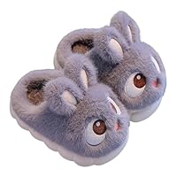 Girls Bunny Slippers Toddler Girl Winter Cute Plush Slippers Kids Rabbit Fluffy House Shoes Animal Indoor Fuzzy Warm Ankle Shoes