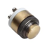 ONPOW 16mm Doorbell Button, with 1NO, Momentary(Reset), Screw Terminal, Brass(Bronze-Coloured)