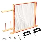 Tufting Frame, Rug Tufting Frame, 27.5”x 27.5” Tufting Frame for Rug Making, Wooden Rug Making Tools Kit Suitable for Electric Rug Gun Sewing Embroidery Rug Making Beginner (27.5in x 27.5in)
