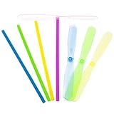 竹とんぼ プラスチック 4本入り 【やわらか・よく飛ぶ・安全設計】プラトンボ 子ども用トンボ 軽量 おもちゃ 景品 室内外遊び