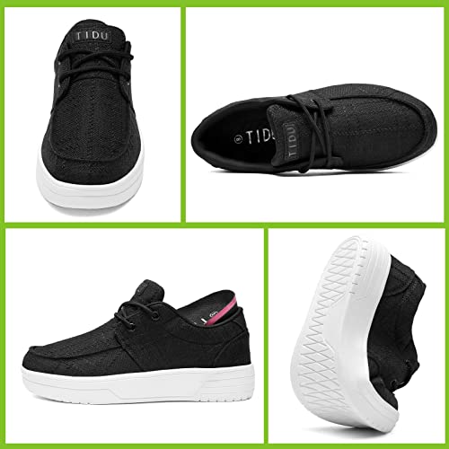 Women's Arch Support Shoes Lace Up Orthopedic Sneakers Comfortable Canvas Loafers Casual Walking Shoes for Plantar Fasciitis Foot Pain Relief2