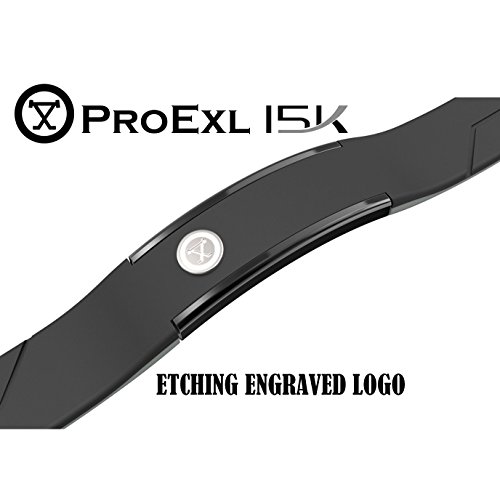 PROEXL® Pulseira magnética esportiva 15K 100% impermeável e totalmente ajustável, One Size, Silicone