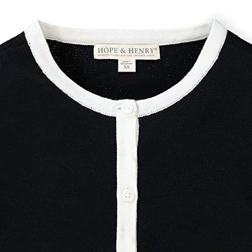 Image of Hope & Henry Girls' Long Sleeve Bow Detail Cardigan Sweater