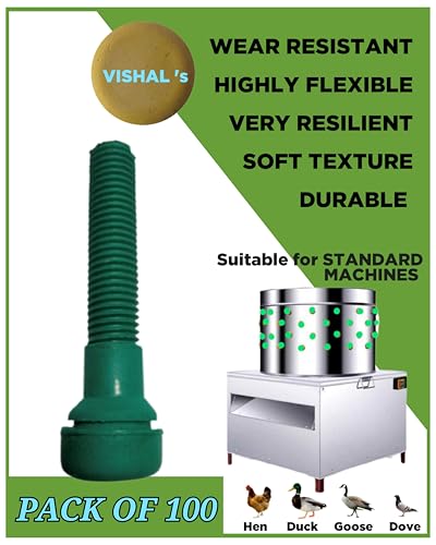 Image of VISHAL'S EXTRA SOFT Rubber Finger for Broiler Chicken Cleaning Poultry Feather Plucking Machine GREEN Pack Of 100