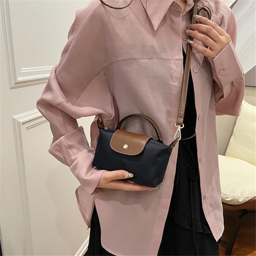 Women's Fashion Colorblock Mini Crossbody Bag,Mini Shoulder Purses with Adjustable Strap,Solid Color Nylon Square Handbags4