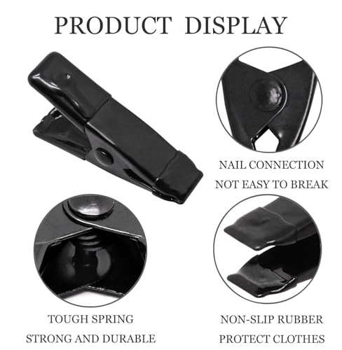 Image of 2 Inch Spring Clamps, Heavy Duty Metal Strong Clips Clamps (20pcs, Black)