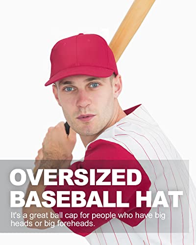 Image of Zylioo Oversize Baseball Cap XXL Big Head Hats for Men Large Dad Hats High Crown Structured Cap Adjustable 22 inch-25.5 inch