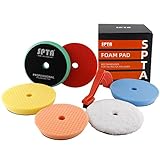 Polishing Pads, 5Pc 6 Inch 150mm Orbital Buffer Polisher Pads and 1Pc Microfiber Buffing Pads, Foam...