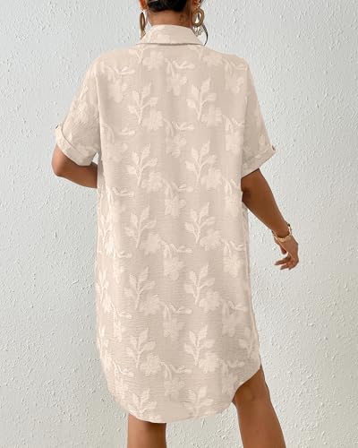 Image of Bsubseach Swimsuit Coverup for Women Swiss Dot Beach Cover Ups Shirt Dress
