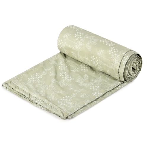 Image of Amazon Brand - Umi AC Dohar Blanket for Single Bed | 100% Cotton 160 TC | Soft Lightweight Three Layer Quilt | 57x87 Inches | Beautiful Elegant Design