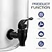 Honoson 4 Sets BPA-Free Replacement Cooler Faucet Water Bottle Jug, Dispenser Tap Set, Reusable Spigot Spout Water Beverage Lever Pour Dispenser Valve Crock Tap (White,Black)