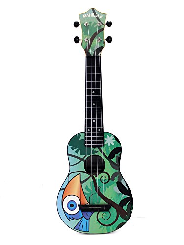 Mahilele – Ukulélé 3.0 motif oiseau bleu - Les Beatles, Paul McCartney, John Lennon, RIngo Starr, George Harrison Mahilele - Ukulélé 3.0 motif oiseau bleu – Image 3