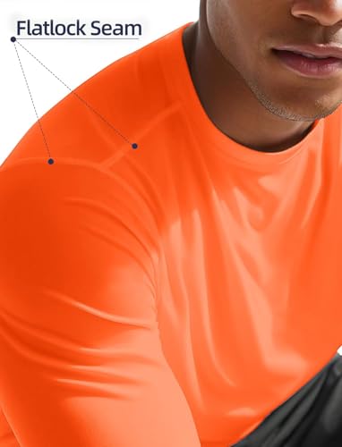 Image of Dry Fit Athletic Shirts for Men Short /Long Sleeve Workout Shirt