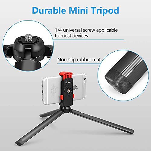 Fotopro Monopode Flexible，Selfie Stick Trépied Monopode avec Bluetooth pour Gopro，Trépied Portable Mini avec 1/4'' Screw Clip Téléphone pour iPhone XS Max, Samsung et Android Téléphone