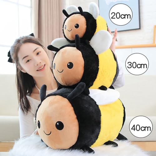 Stofftier Biene Plüschtier, Biene Kuscheltier, Plüschtier Biene Stofftier Puppe, Plüsch Biene Spielzeug Gefüllte Tiere Spielzeug Kinder Mädchen Jungen Geschenke für Geburtstag,Weihnachten,20CM