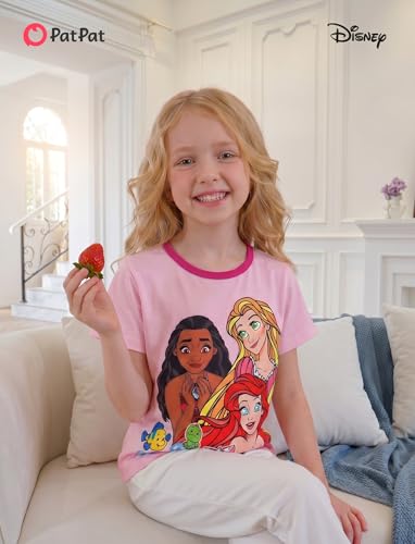 Image of Disney Princess Frozen Marvel Stitch Minnie Mickey Star Wars Girls /Boys Athletic Shirts UV Quick Dry Graphic T-Shirt 2-9 Year