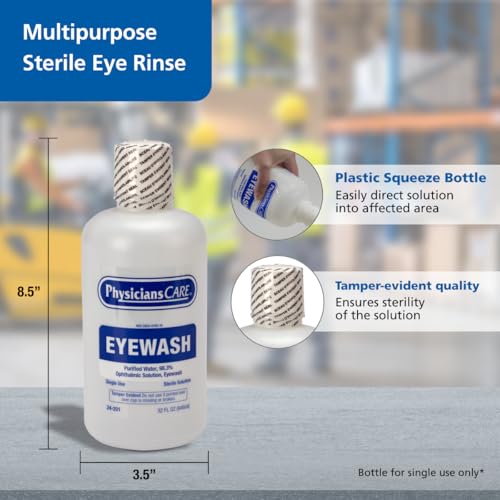 Physicianscare 24-201 Eye Wash Solution, Sterile Isotonic Buffered Solution For Flushing & Irrigating Eyes, 32-Oz Bottle thumb #1