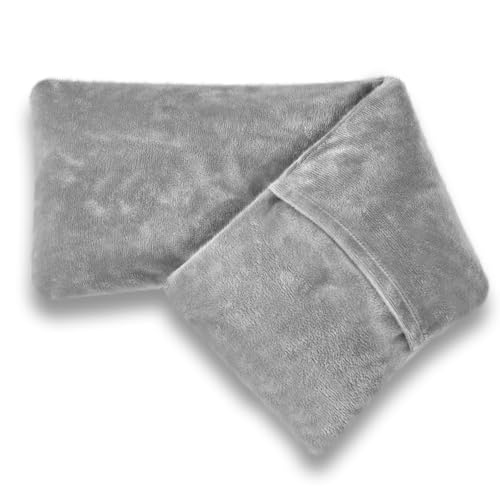 uncn Kirschkernkissen Mikrowelle 43x13 cm 780g Körnerkissen Nacken Schulter Wärmekissen Mikrowelle mit abnehmbarer und waschbarer Außenhülle Grau