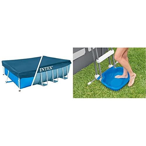 Intex bâche Protection pour Piscine rectangulaire Tubulaire 4m x 2m & pediluve