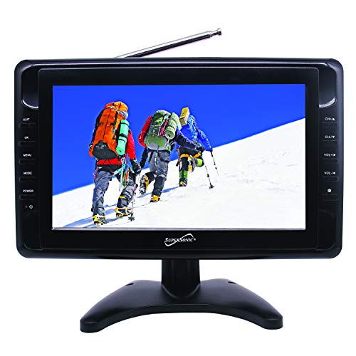 SuperSonic SC-2810 Portable LCD Digital AC/DC TV 10-Inch: Built-in USB and SD Card