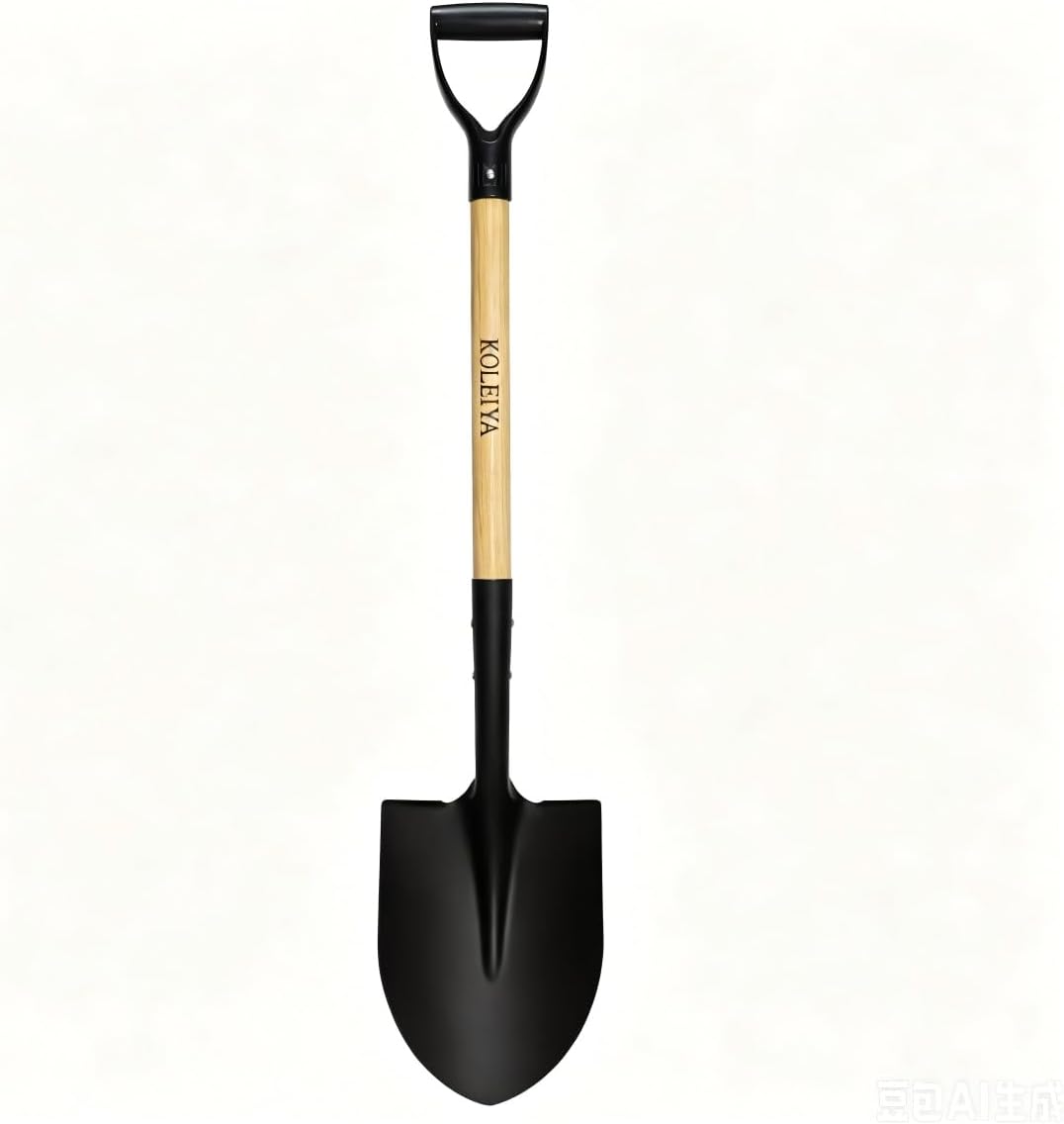 41 Inch Round Point Shovel for Digging,Heavy Duty Garden Shovel with D-Handle,Wooden Handle,Ideal for Gardening,Landscaping,Beach,and Snow Removal