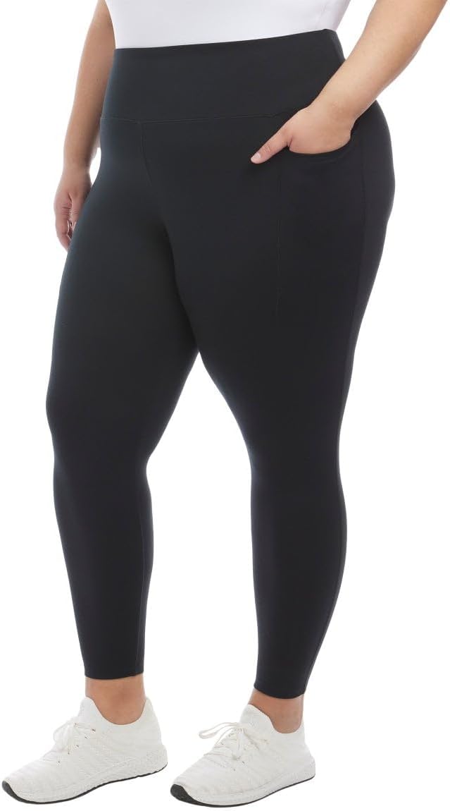Danskin Leggings for Women - Workout Yoga Pants - High Waisted Active Leggings with Side Pockets (Black, M)