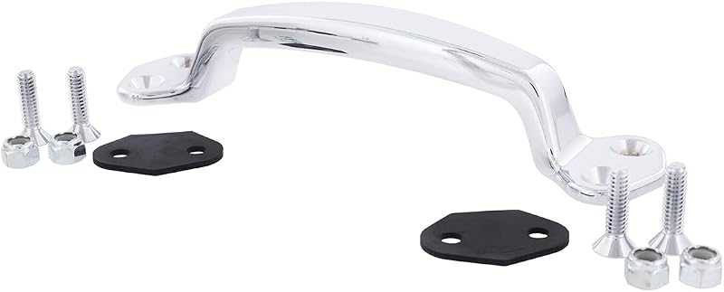 Alça de apoio universal United Pacific 10960 cromada para carros e caminhões – 1 unidade com ferragens