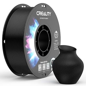 Creality PETG Filament 1,75 3D-Druckerfilament:Hervorragende Zähigkeit Hohe Präzision Maßgenauigkeit +/- 0,02 mm, 1kg-Spule (2,2 lbs),Passend für Die Meisten FDM 3D Drucker,PETG Schwarz