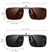 ElementsActive Polarized Clip-On Sunglasses for Driving, UV Protection, Flip-Up Sunny and Low Light Combo Set, Slim Clip Design