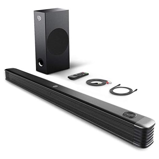 Sound Bar, Bomaker TV Soundbar with Wirless Subwoofer, 150W 2.1 Sound Bar,34 Inch Wired & Wireless Bluetooth 5.0,Optical/Aux/USB/Coaxial,Wall Mountable,Bass Adjustable Surround Sound for Home The ater