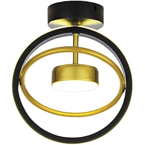 LED Ceiling Light Modern Fashion Creative Mini LED Ceiling Lamp Cool White Metal Ceiling Lighting Fixture for Living Rooms Bedrooms Hallway Office (Round Shape) Cover
