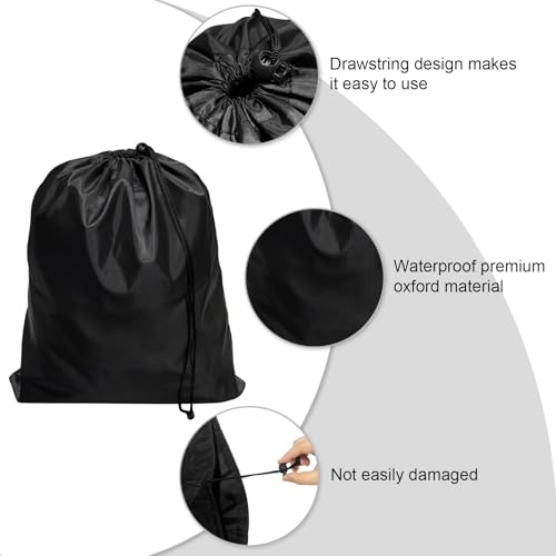 HIIXHC 8-Pack Drawstring Bags with Toggle, Durable Nylon Backpack, Cinch Sack and Ditty Pouch for Gym, Sports, Travel, and Daily Use4